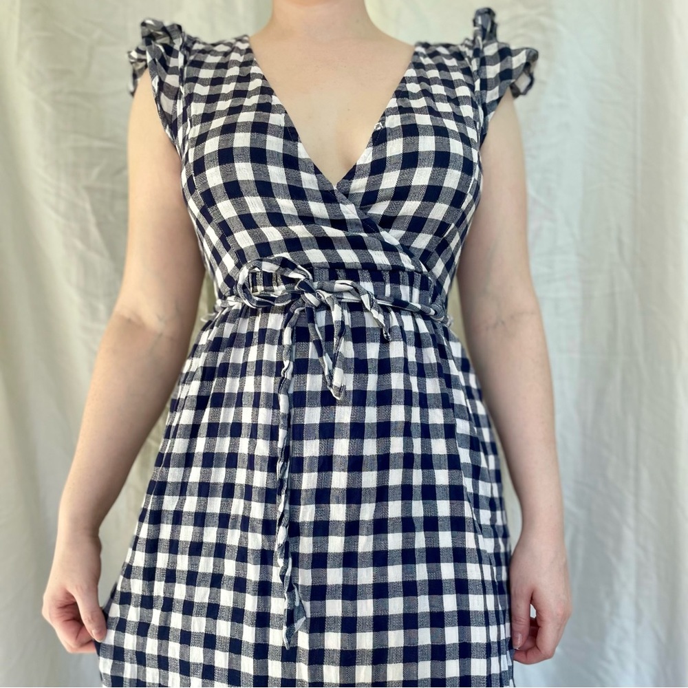 Old Navy Gingham Maxi Wrap Dress
